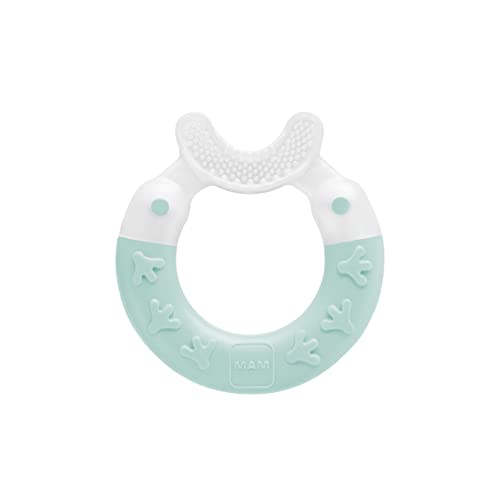 MAM Massaggiagengive Bite & Brush, aiuta a lenire le gengive, supporta la cura dentale con setole extra morbide, a partire dai 3 mesi in su, turchese, 1 pezzo (confezione da 1)