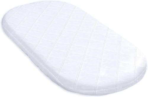 Materasso da culla 80 x 40 cm - materassino bambini per navicella carrozzina passeggino e lettino neonato 80x40 Baby materassi ovale antisudore