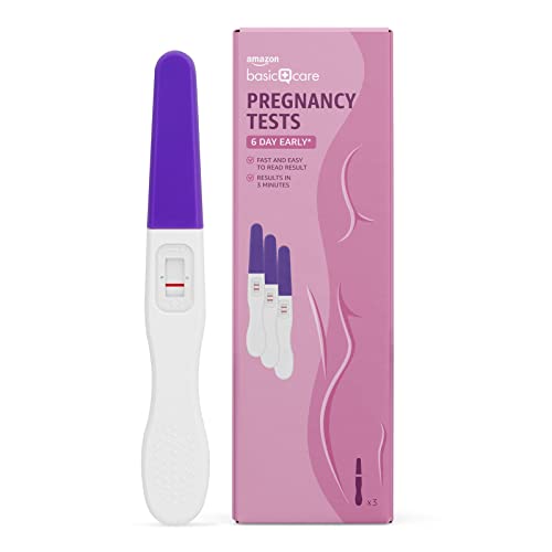 Amazon Basic Care Test di gravidanza Rilevazione precoce 6 giorni prima (confezione da 3 test)