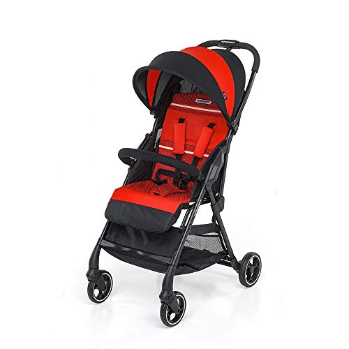 Foppapedretti Pi&ugrave;leggero Top4 Passeggino Leggero e Compatto, utilizzabile dalla nascita, pesa solo 4.2 Kg (peso senza accessori), Rosso (Red)